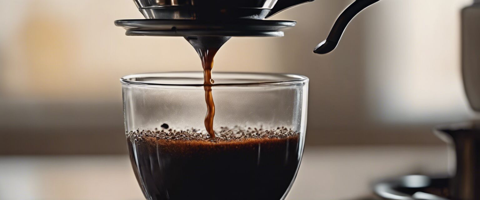 Brewing coffee close-up