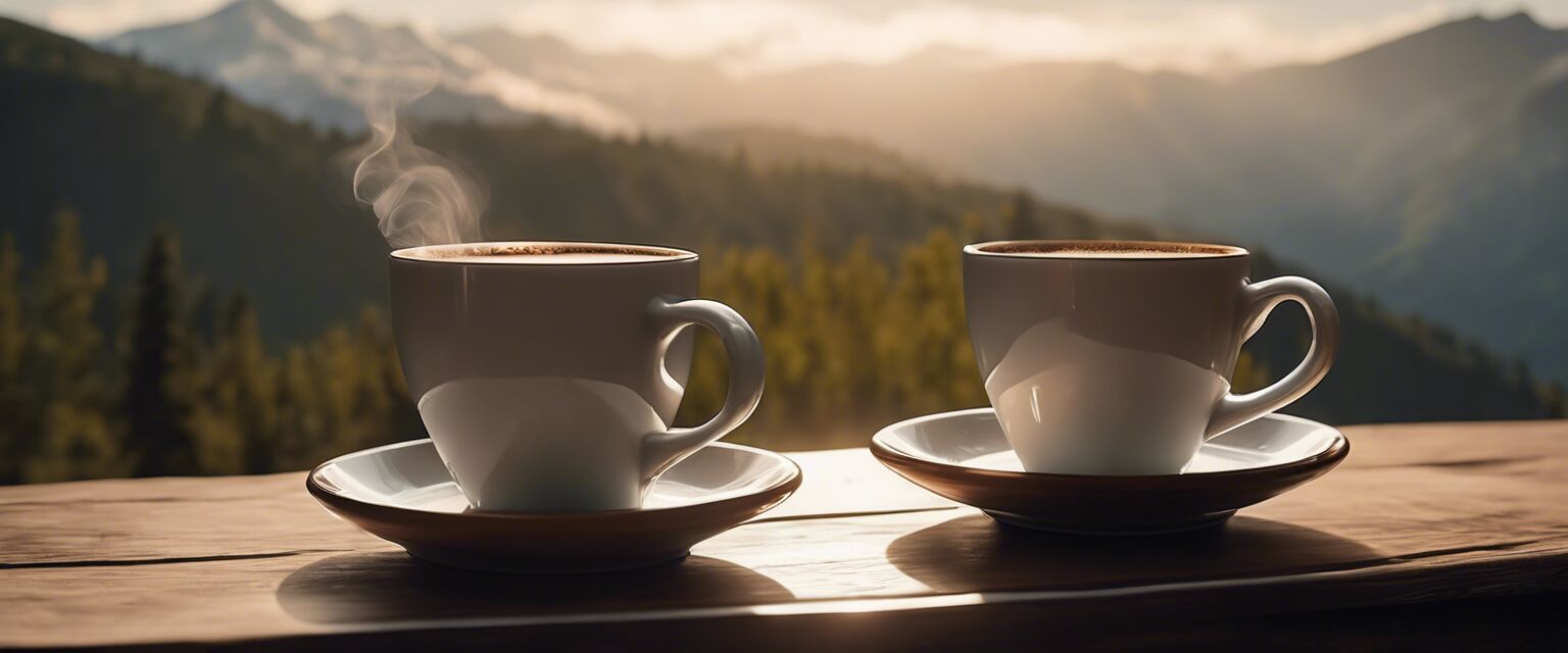 Coffee on a running trail