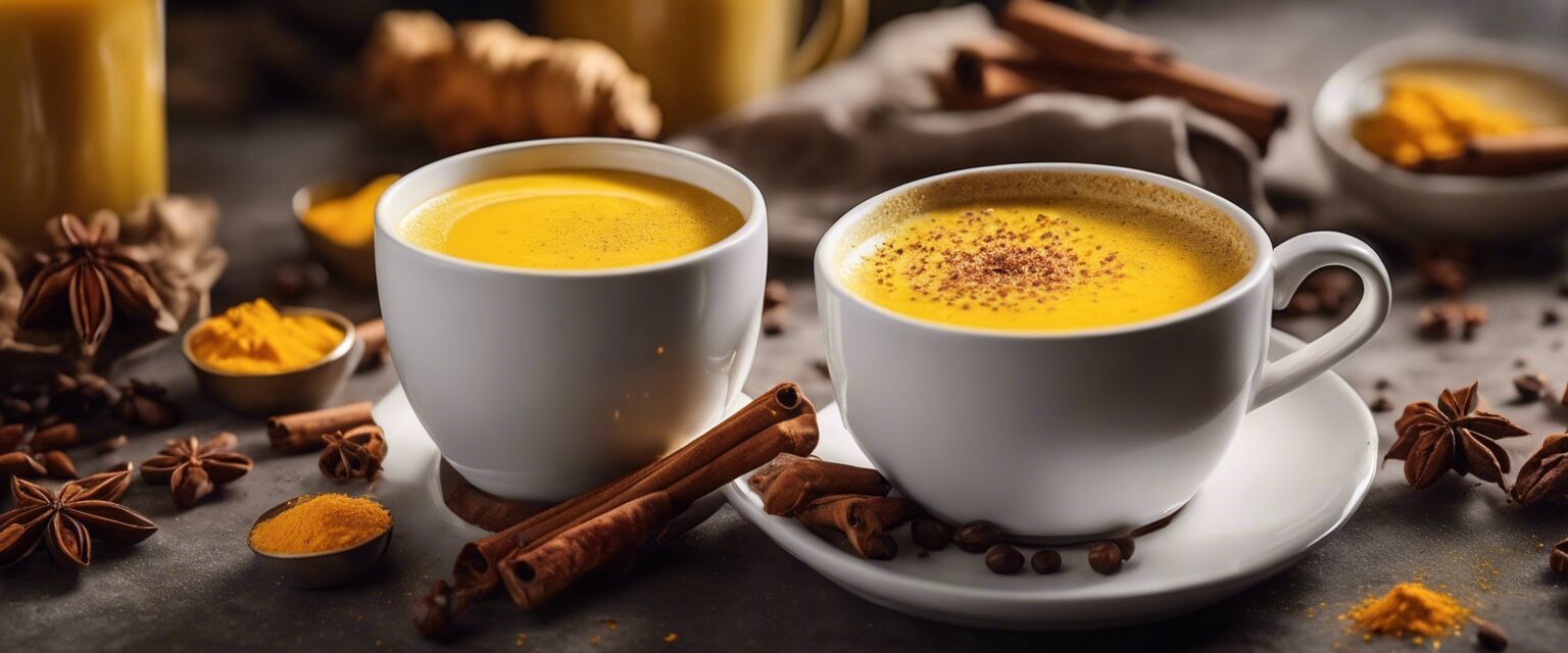 Turmeric latte coffee